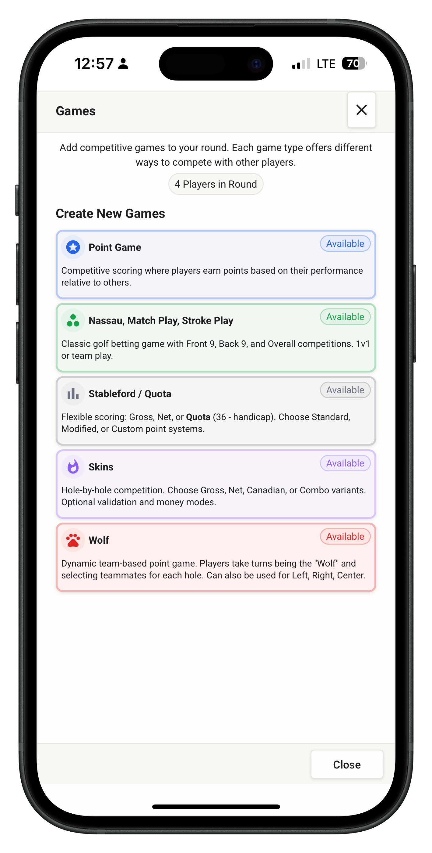 Choose From Game Modes