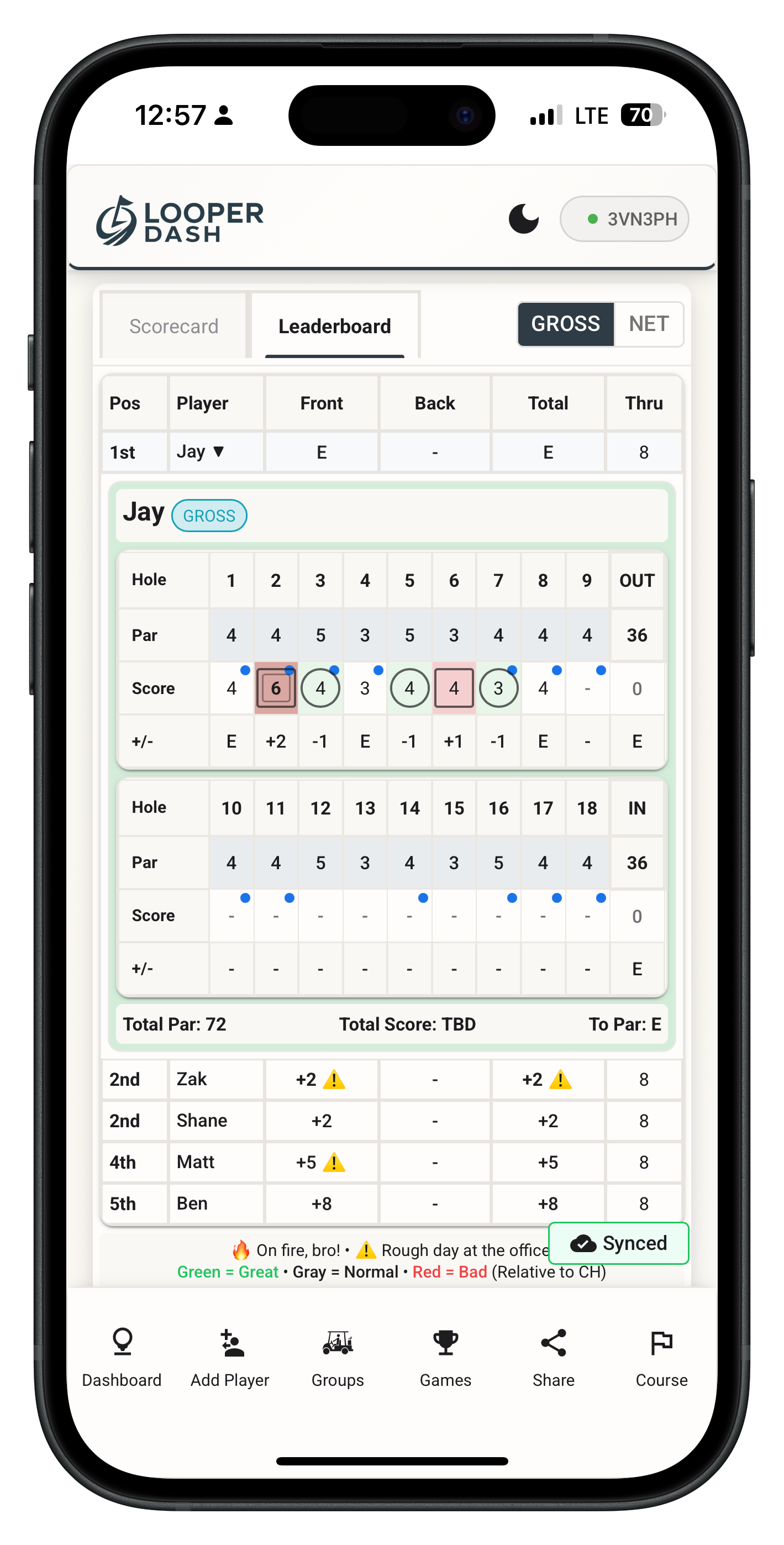 Detailed Player Views