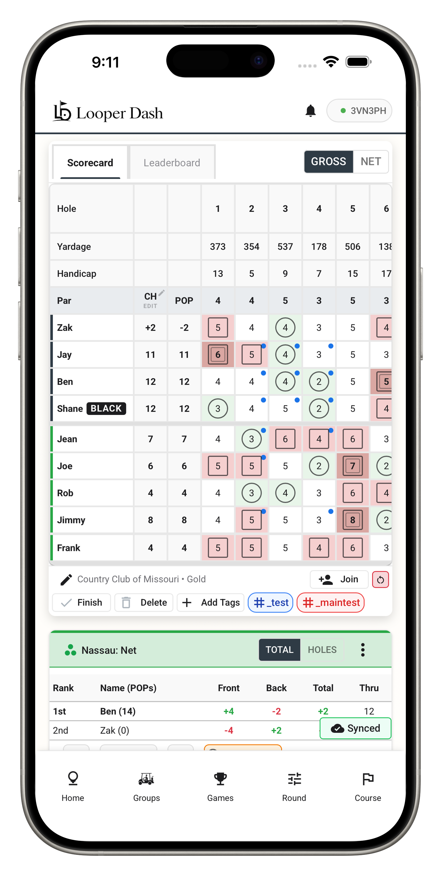 Live collaborative scoring